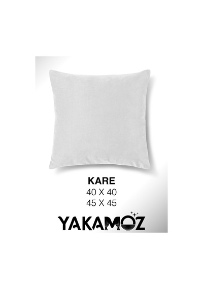 Beyaz Renk Kırlent , Yastık Kılıfı Kadife Görünümlü Velvet Touch Serisi Beyaz