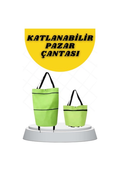 Katlanabilir Tekerlekli Alışveriş Çantası Pratik Detaylı Arabası