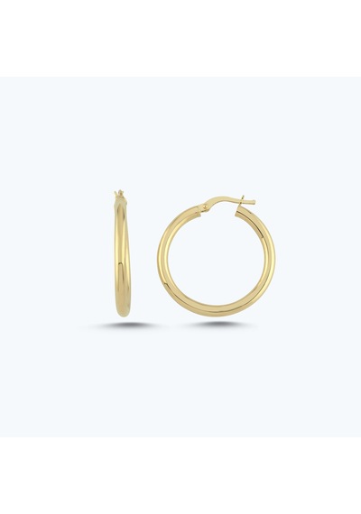 Altınbaş Altın Halka Küpe Akp0250-y-25977-25mm Çok Renkli