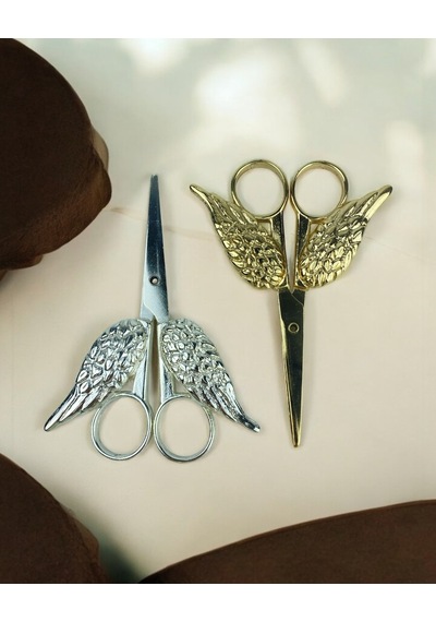 Lila Gold Ve Gümüş Melek Kanatlı Söz Makası Organizasyon
