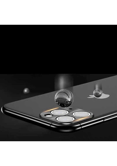Apple Uyumlu iPhone 11 Pro Max Zore Metal Kamera Koruyucu Gri