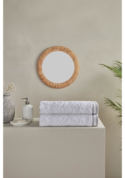 Özdilek Corallo/beyaz-gri Banyo Havlusu 90 150