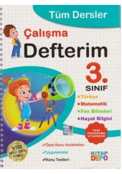3. Sınıf Tüm Dersler Çalışma Defterim Kitap Depo