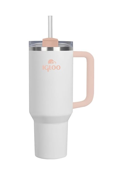 İgloo Stadler Thermo-mug 1.2 Litre Pipetli Termos Bardak Beyaz/somon Beyaz - Somon