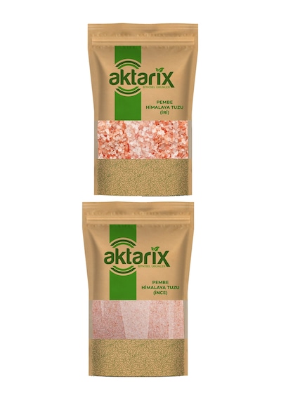 Pembe Himalaya Tuzu Seti 2 Kg 1 İri Pembe + 1 Kg İnce Yemeklik Pembe