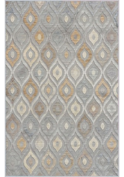 Rovigo Home Dijital Baskı Yıkanabilir Kaymaz Taban Salon Halısı Rvg0434 Gri