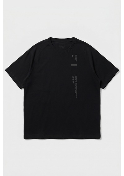 Tommy Life Siyah Baskılı Battal Büyük Beden Kısa Kollu Erkek T-shirt - 88465