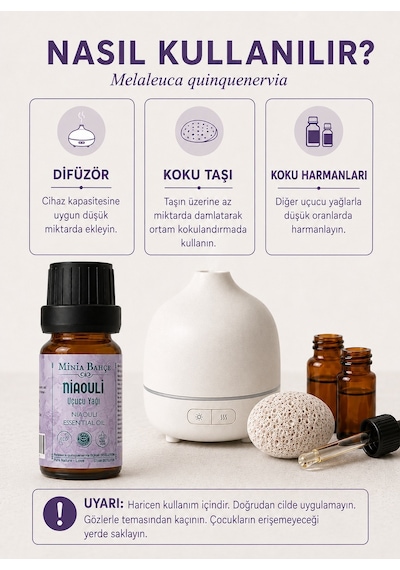 Minia Bahçe Bitki Ve Sanat Atölyesi Nioli Uçucu Yağı  Saf ve Katkısız Bitkisel Uçucu Yağ 10 ML