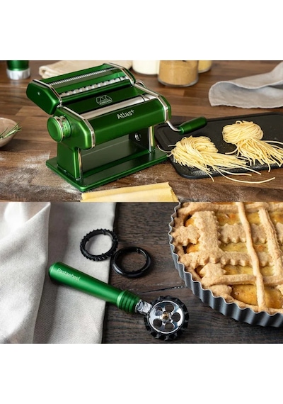 Marcato Atlas 150 Plus Makarna Makinesi + Pastawheel Set Yeşil