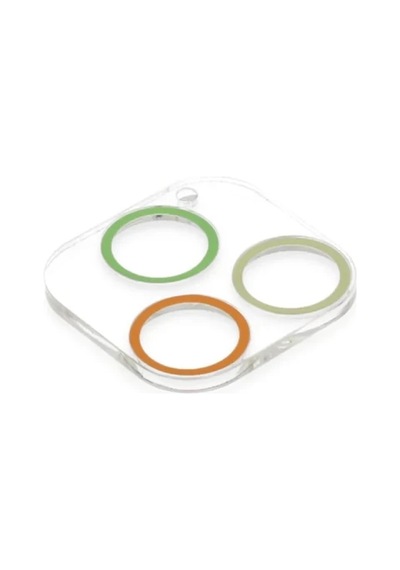 Apple İphone 12 Pro Uyumlu Renkli Kamera Lens Koruma Cam - Sarı-turuncu