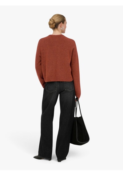 Only Onlsımonı L/s O-neck Pullover Knt Noos Kırmızı Kazak - 15368976