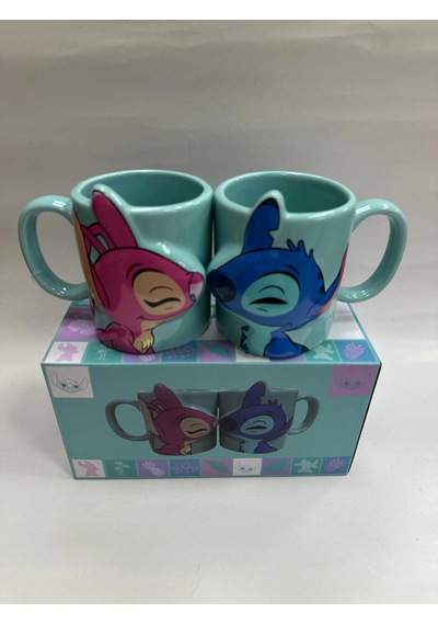 Öpüşen Stitch 2li Kupa Bardak