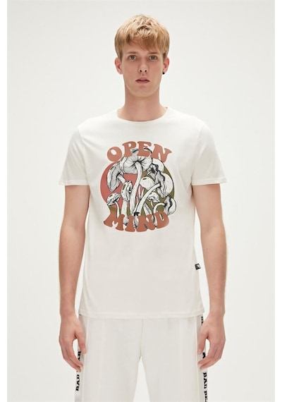 Bad Bear 23.01.07.014-c108 Open Mind Erkek T-shirt Beyaz