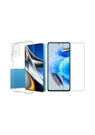 Xiaomi Redmi Note 12 Pro 4g Uyumlu Kılıf Esnek Silikon Telefon Kılıfı Ve Temperli Cam Ekran Koruyucu