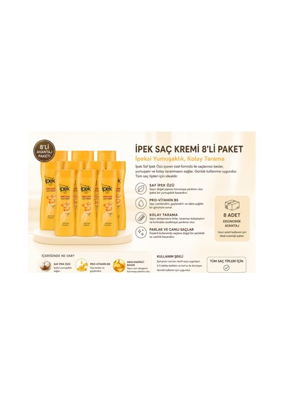 Saç Kremi 480 Ml Tüm Saçlar İçin Pro Vitamin B5 X 8 Adet