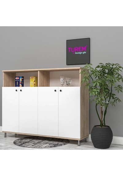 Açelya 4 Kapaklı Çok Amaçlı Dolap Mdf Beyaz Açelya 4 Kapaklı Çok Amaçlı Dolap Mdf Beyaz