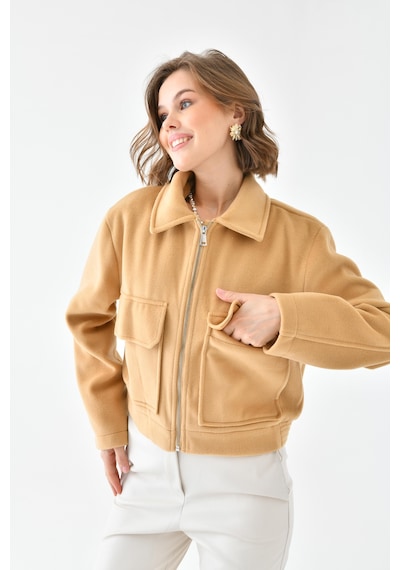 Ftz Women Kadın Kaşe Ceket Camel Rbn4070-camel Camel