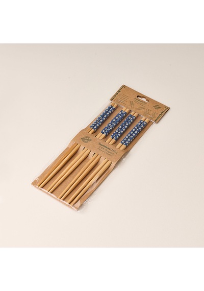 Hika 4 Çift Chopstick - Açık Kahverengi Çok Renkli