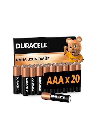 Alkalin Aaa Ince Kalem Piller, 20 Li Paket