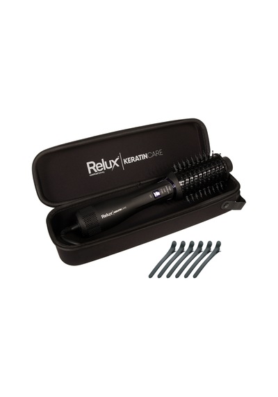 Relux AS8200b Keratincare Üflemeli Saç Şekillendirici Tarak Siyah