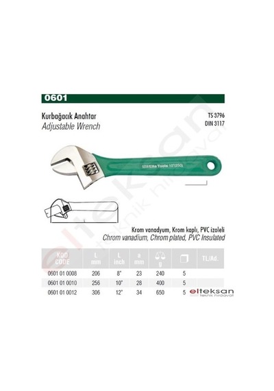 Elta Kurbacık Anahtar 10" 0601010010