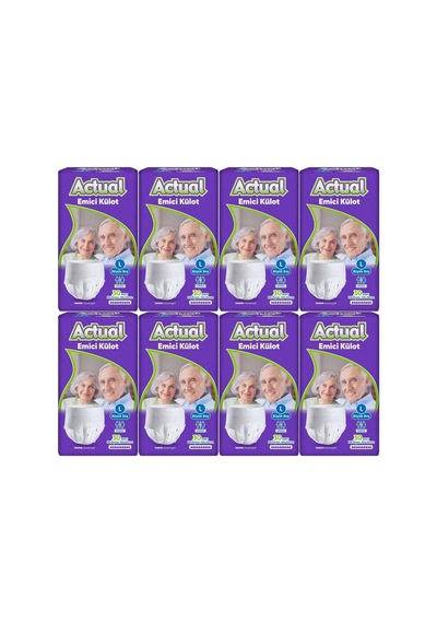 Actual Emici Külot Yetişkin Bezi L - Large 240 Adet