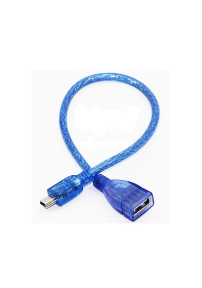5 Pin Mini Usb Erkek - Usb Dişi Kablo 20Cm