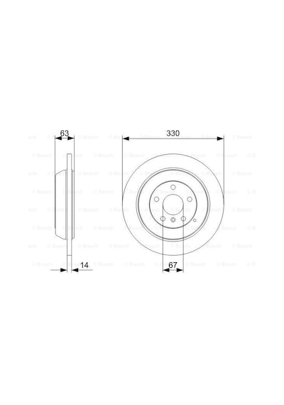 Mercedes Ml 164 Ml350 3.5 2005-2011 Bosch Arka Disk 2 Adet