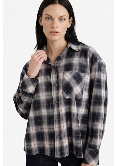 Defacto Oversize Geniş Kalıp Kareli Flanel Uzun Kollu Gömlek G0502ax25aunv173 Lacivert Defacto Oversize Geniş Kalıp Kareli Flanel Uzun Kollu Gömlek G0502ax25aunv173 Lacivert