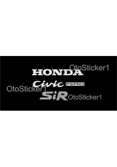Honda Civic Ferio Sir Bagaj Stickeri Seti Tr De Tek