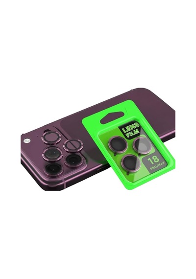 İphone 18 Pro Max İle Uyumlu Cl-07 Safir Lens Koruyucu Mor