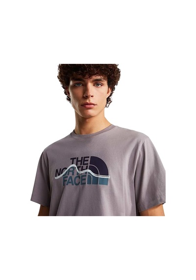 The North Face Mountain Line Regular Erkek Gri Outdoor T-shirt Nf0a8guxg7o1