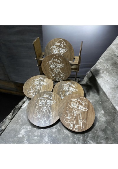 6 Lı Mdf Bardak Altlığı Dekoratif Ecceca1049 Karışık