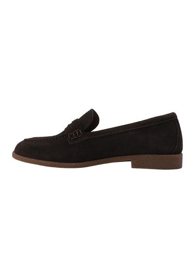 Hobby Süet Hakiki Deri Penny Loafer Kadın Babet Mb262150s Kahverengi