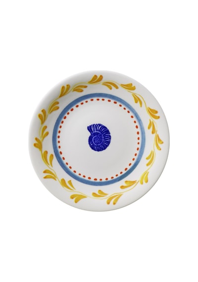 Kütahya Porselen Bone Costa Mare 6 Parça 21 Cm Servis Tabağı Beyaz Ve Altın