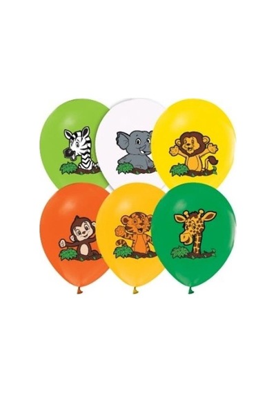 TSF8051 4+1 Safari Baskılı Balon 8li 12 inç
