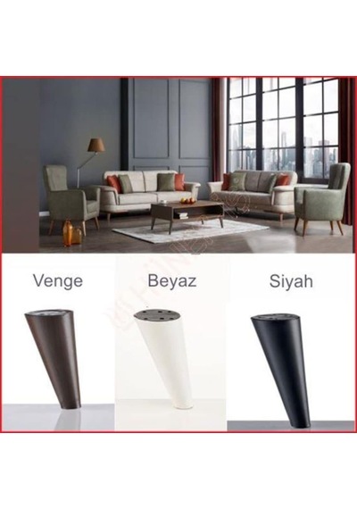 Hüneriş Açılı Konik Ayak Mobilya,Sehpa,Tv Ünitesi Ayağı