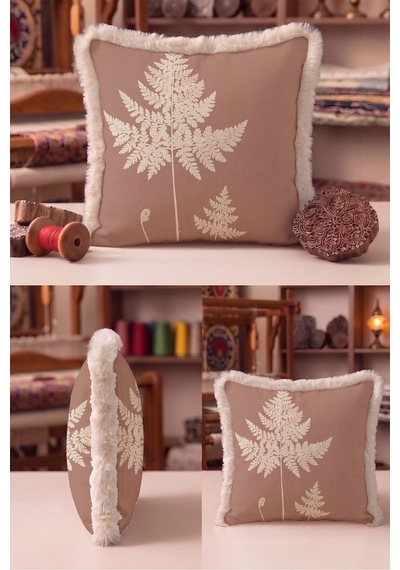 Botanik Fern Motifli Saçaklı Yastık Kılıfı - Natürel Yaprak Pudra Krem Vizon Püsküllü Kırlent Kılıfı Kadim Lagün Lime Botanik Fern Motifli Saçaklı Yastık Kılıfı - Natürel Yaprak Pudra Krem Vizon Püsküllü Kırlent Kılıfı Kadim Lagün Lime
