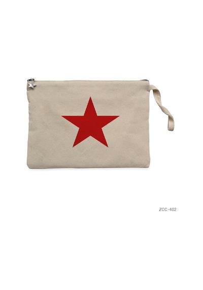 Zepplin Giyim Kızıl Yıldız Clutch Astarlı Cüzdan / El Çantası