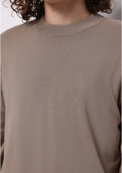 Colin's Colins Regular Fit Yuvarlak Yaka Jakarlı Erkek Bej Kazak Cl1076884 Q1.v1 Beı Bej