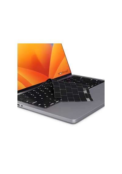 Novstrap Apple Uyumlu MacBook Air M1 13 İnç A2337 A1932 A2179 İle Uyumlu Türkçe Q Siyah Klavye Koruyucu Kılıf