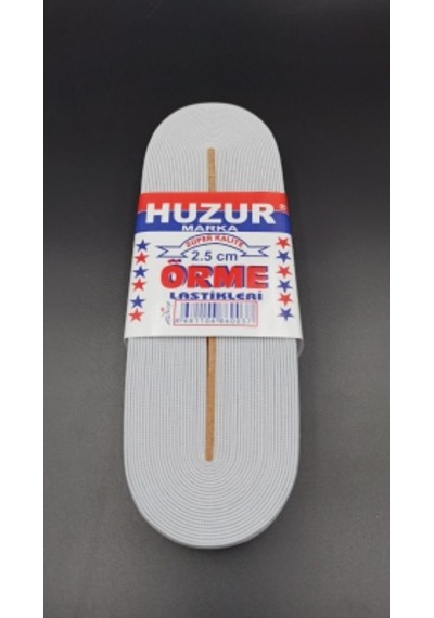 Beyaz - 2.5cm Paça Lastik Geniş 10mt. 5332