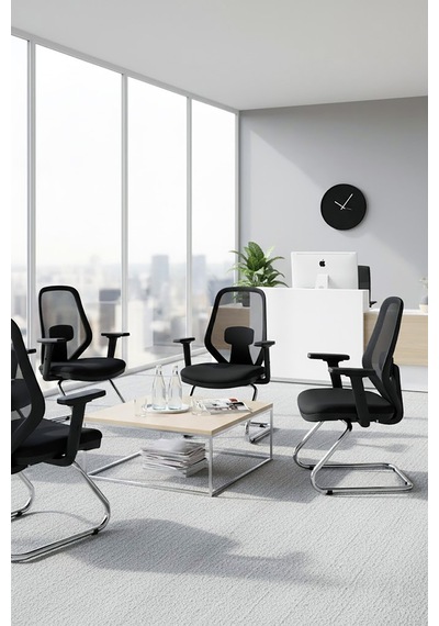 Ofisbazaar Dali Fileli Misafir Koltuğu Ergonomik Toplantı Ve Bekleme Koltuğu Siyah Fileli Siyah Ofisbazaar Dali Fileli Misafir Koltuğu Ergonomik Toplantı Ve Bekleme Koltuğu Siyah Fileli Siyah