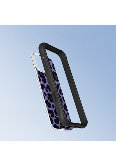 Apple iPhone 16 Pro Max Uyumlu Kılıf M-safe Şarj Özellikli Youngkit Leopard Serisi Kapak Mor