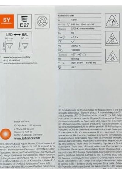 Ledvance 10w 75w 2700k Sarı Işık Par30 E27 Duylu Dim Edilebilir Led Spot