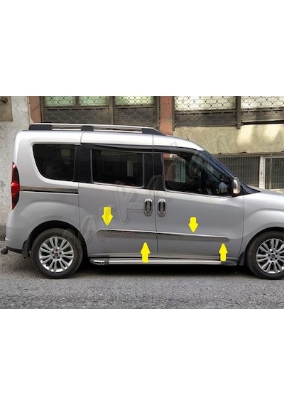 Db Chrome Fiat Doblo Krom Yan Kapı Çıtası 2010 Sonrası 4 Parça P.