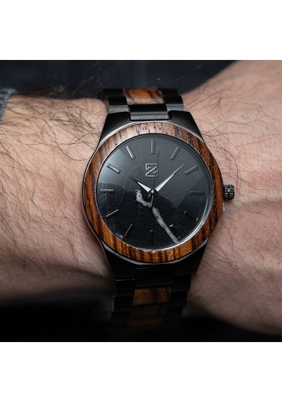 Zebrino Zbr-al-wp Alloy Wood Power Ahşap Erkek Kol Saati 45 Mm