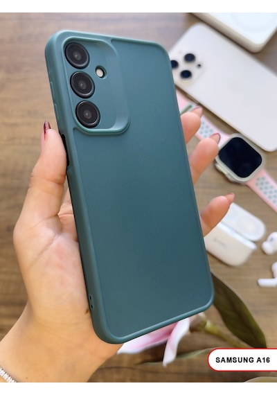 Samsung Galaxy A16 Uyumlu Kamera Korumalı Darbeye Dayanıklı Renk Atmayan Keep Silikon Kılıf Haki