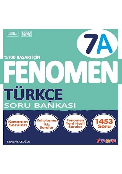 Fenomen Okul 2024 7. Sınıf Türkçe Soru Bankası A Yeni Nesile Kolay Geçiş 2024