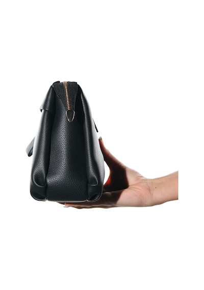 Luvishoes 1465 Siyah Cilt Kadın Çapraz Çanta